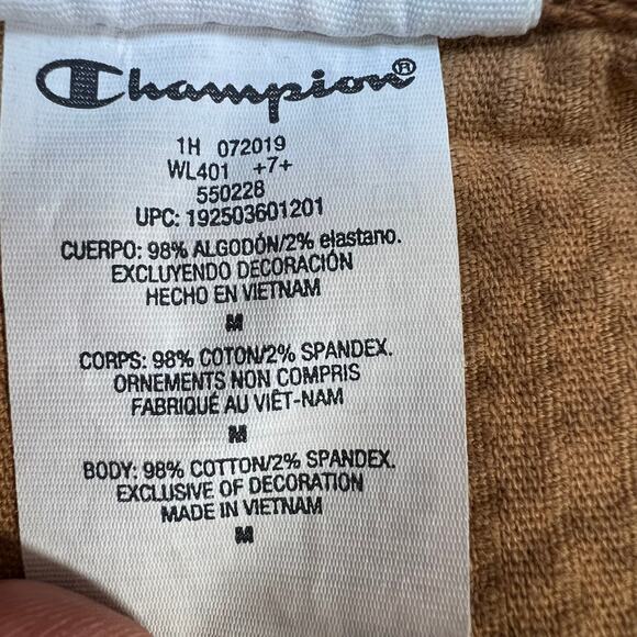 Champion Cropped Hoodie Women's M Brown Reverse Weave Logo Street Gorpcore - Picture 7 of 10